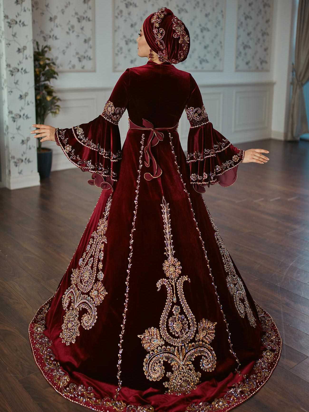 Muslim Long Abaya Wedding Hijab Henna Dress - 36 Muslim Long Abaya Wedding Hijab Henna Dress - 36