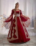 Red Caftan Online Dress Shopping Party Gown Turkish Muslim Kaftan Dress (1)