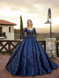 buy princess ball gown royal blue sequined