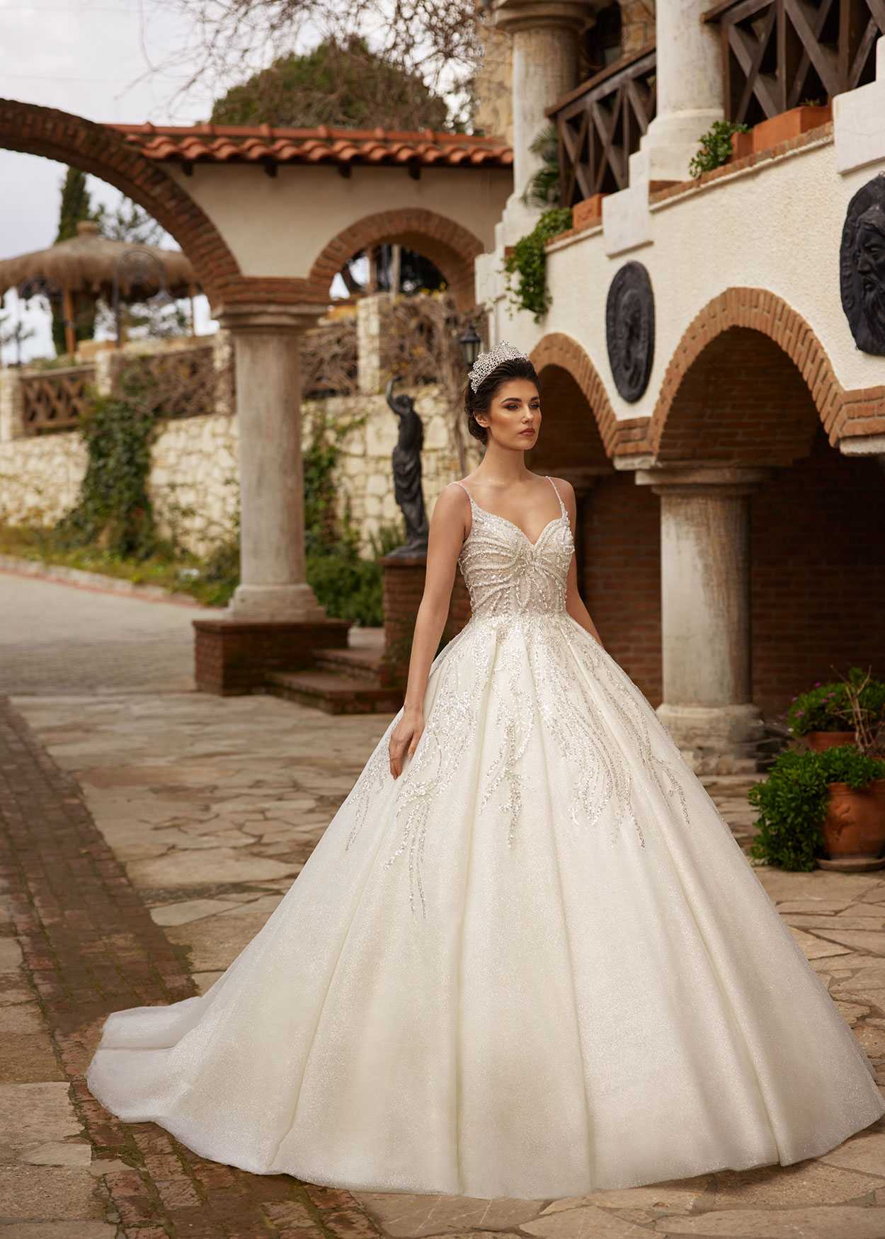 buy affordable Sparkly Wedding Dresses Ball Gowns Sequin Lace Appliques Sweetheart Bridal Gowns online bridal store
