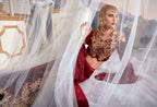 Velvet Red Caftan Buy Online Evening Dress Luxury Golden embroidery (7)