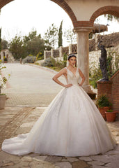 buy  Simple Minimalist V Neck Sparkly Elegant Bridal Dress With Train tall brides maternity wedding store online