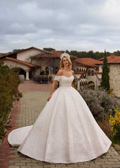 buy Sparkle Strapless Princess Ball Gown Bridal Dress With Sequins online store