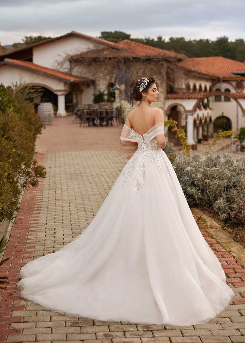 sophisticated bohemian chapel train lng strapless classy a line wedding gown with floral lace online wedding gowns boutique for plus sizes