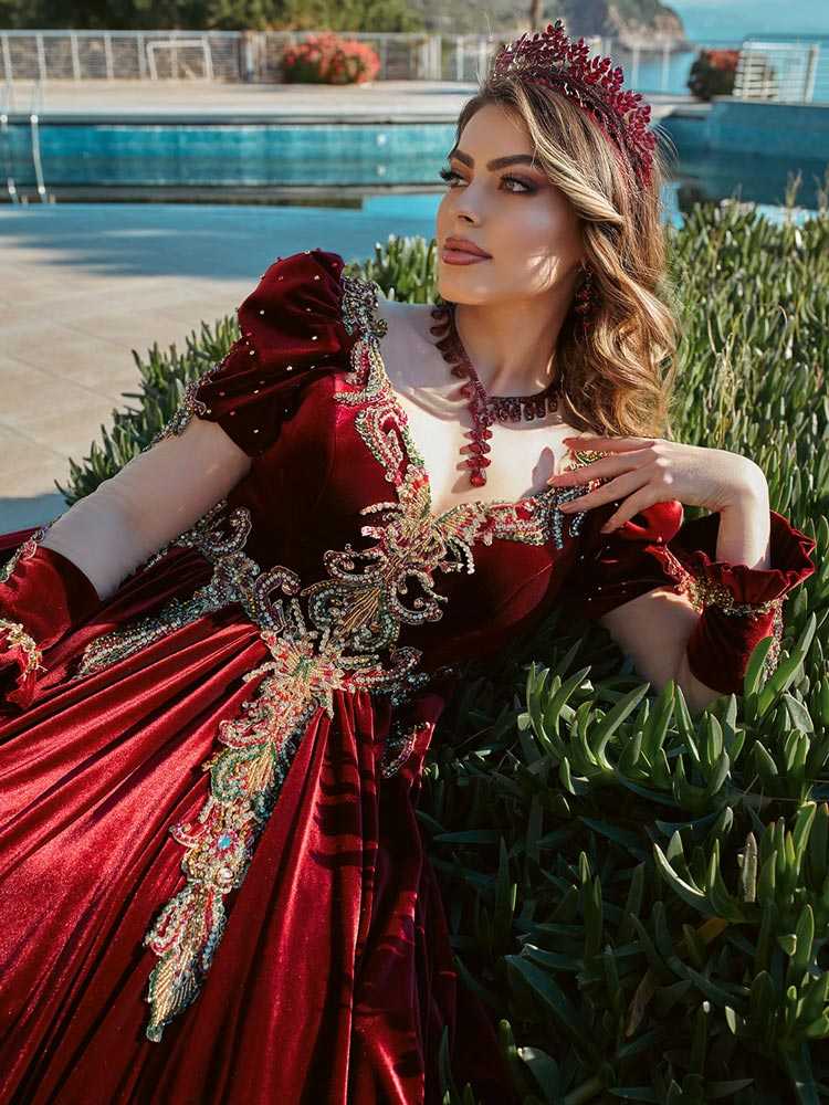 Red Princess Ball Gown Prom Dress - 36 Red Princess Ball Gown Prom Dress - 36