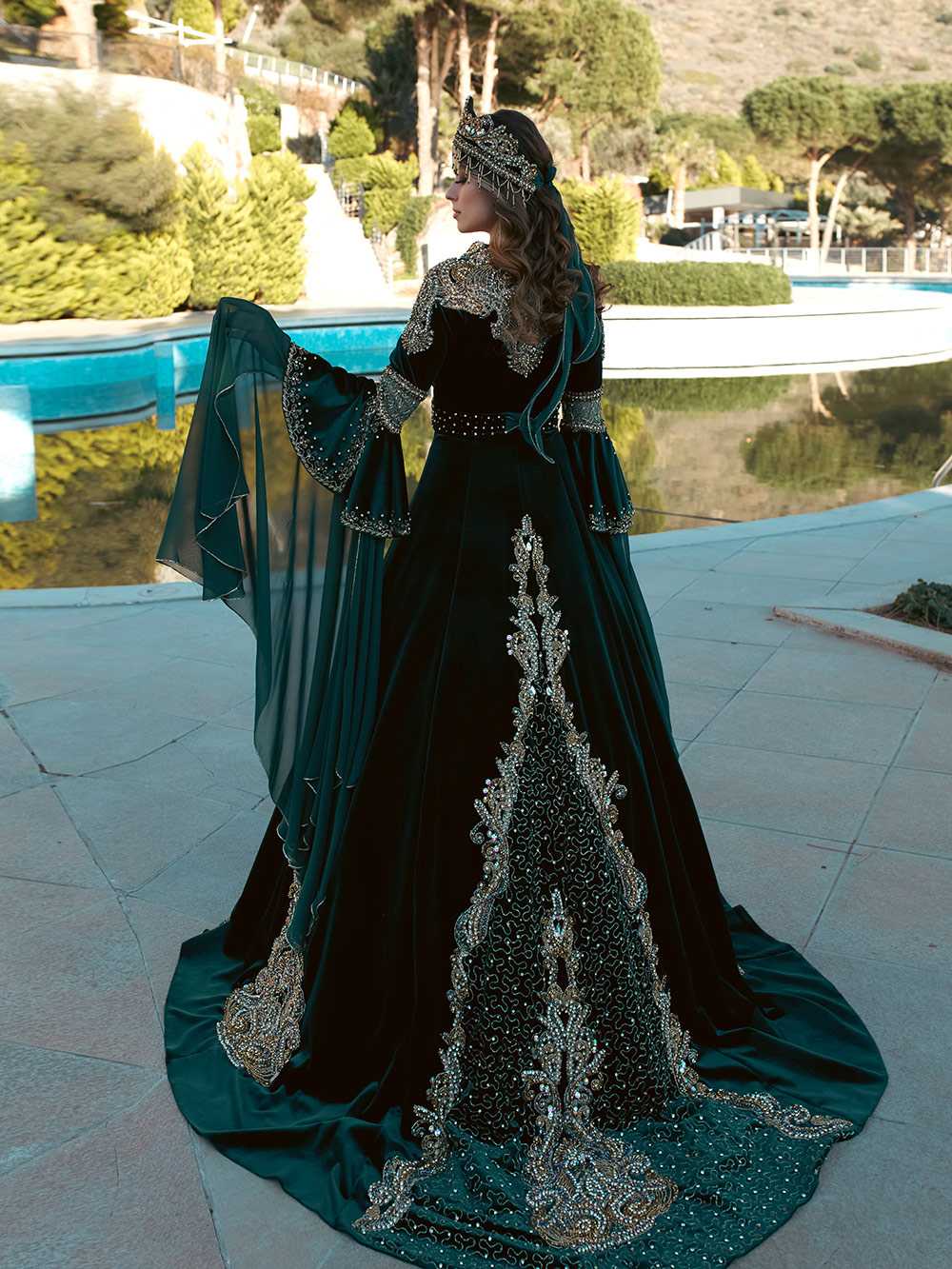 buy Best Beaded Floor Length Wedding Kaftan Dress online kaftan store