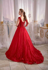 long evening dresses online shopping Red Evening Dress Embellished Top Detail V neck Maxi Gowns (2)