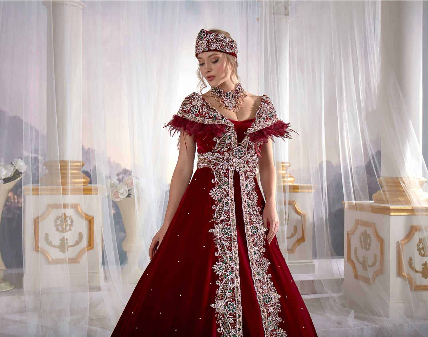 wedding dress henna night ottoman caftan dress online shopping (3)